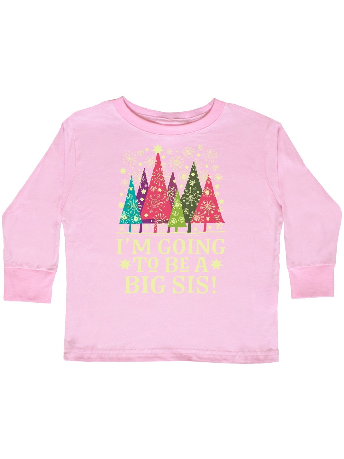 inktastic Merry Christmas to Me a Big Sister to Be Toddler Long Sleeve T-Shirt