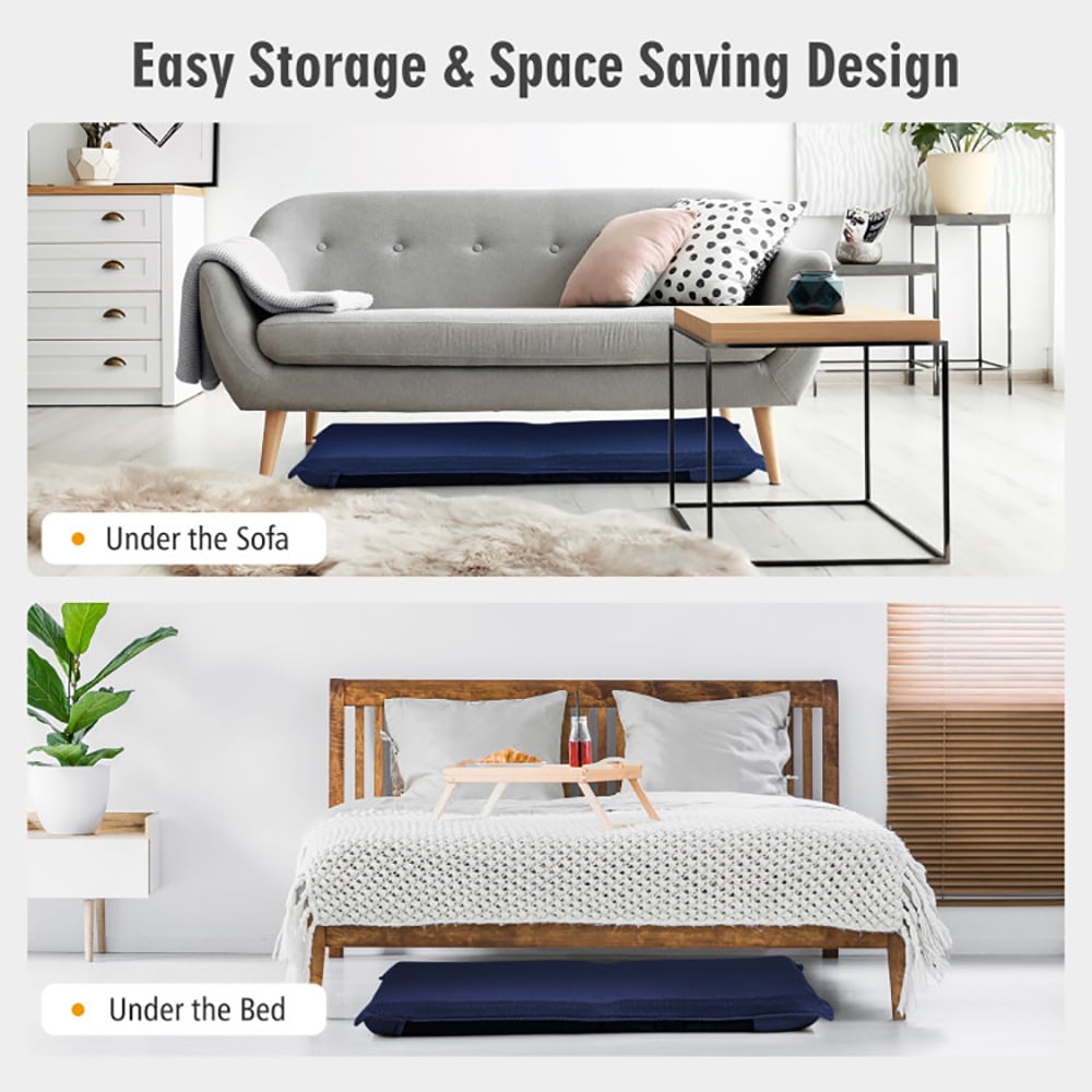 Finihen Floor Chair, Folding Lazy Sofa Chair, Adjustable 6 Positions Folding Lazy Man Sofa Chair, for Living Room, Bedroom, for Gaming, Reading, Navy Finihen Floor Chair, Folding Lazy Sofa Chair, Adjustable 6 Positions Folding Lazy Man Sofa Chair, for Living Room, Bedroom, for Gaming, Reading, Navy
