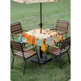 thumbnail image 3 of Outdoor Tablecloth with Umbrella Hole and Zipper, Orange Pumpkins Fall Square Table Cloth 54x54 Inch Waterproof Tablecloth, Thanksgiving Maple Leaves Weeping Rustic Picnic Table Cover for Patio, 3 of 7
