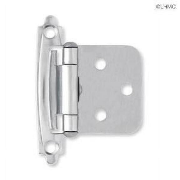 H0103AC-CHR Polished Chrome Self Closing Overlay HInge 2 Pack