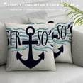 thumbnail image 3 of HENGT  Set of  Sea Theme Pillow Covers Nautical &amp; Ocean Style Anchor Rectangular/Waist Cushion Covers Beach Seas The Day Summer Decorative Lumbar Pillowcase, 3 of 5