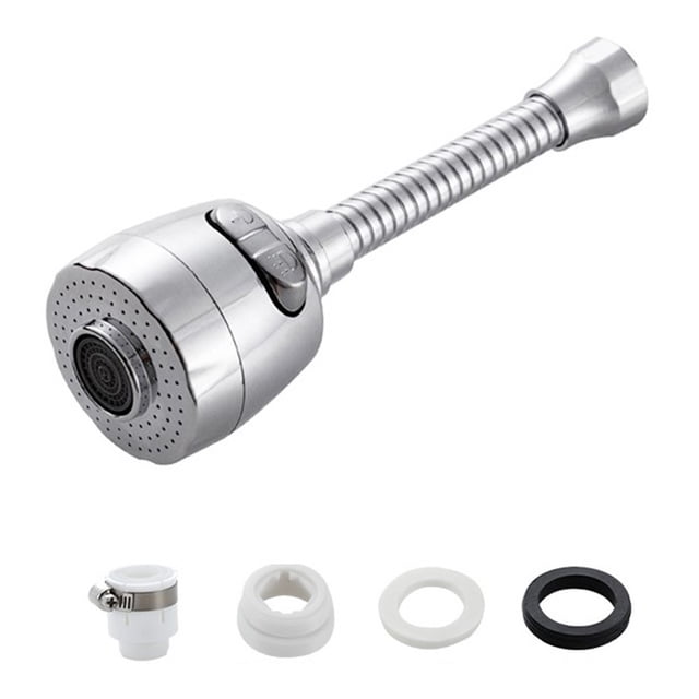 Anti splash Faucet Aerator Extender Flexible Water saving Kitchen Tap Head 16.5cm + Adapter