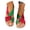 Red, variant on HOWPAY Womens Sandals Non- Open Toe Casual Flat Sandals on Lightweight Summer Outdoor Beach Adjustable Strap Slingback Shoes Black 36