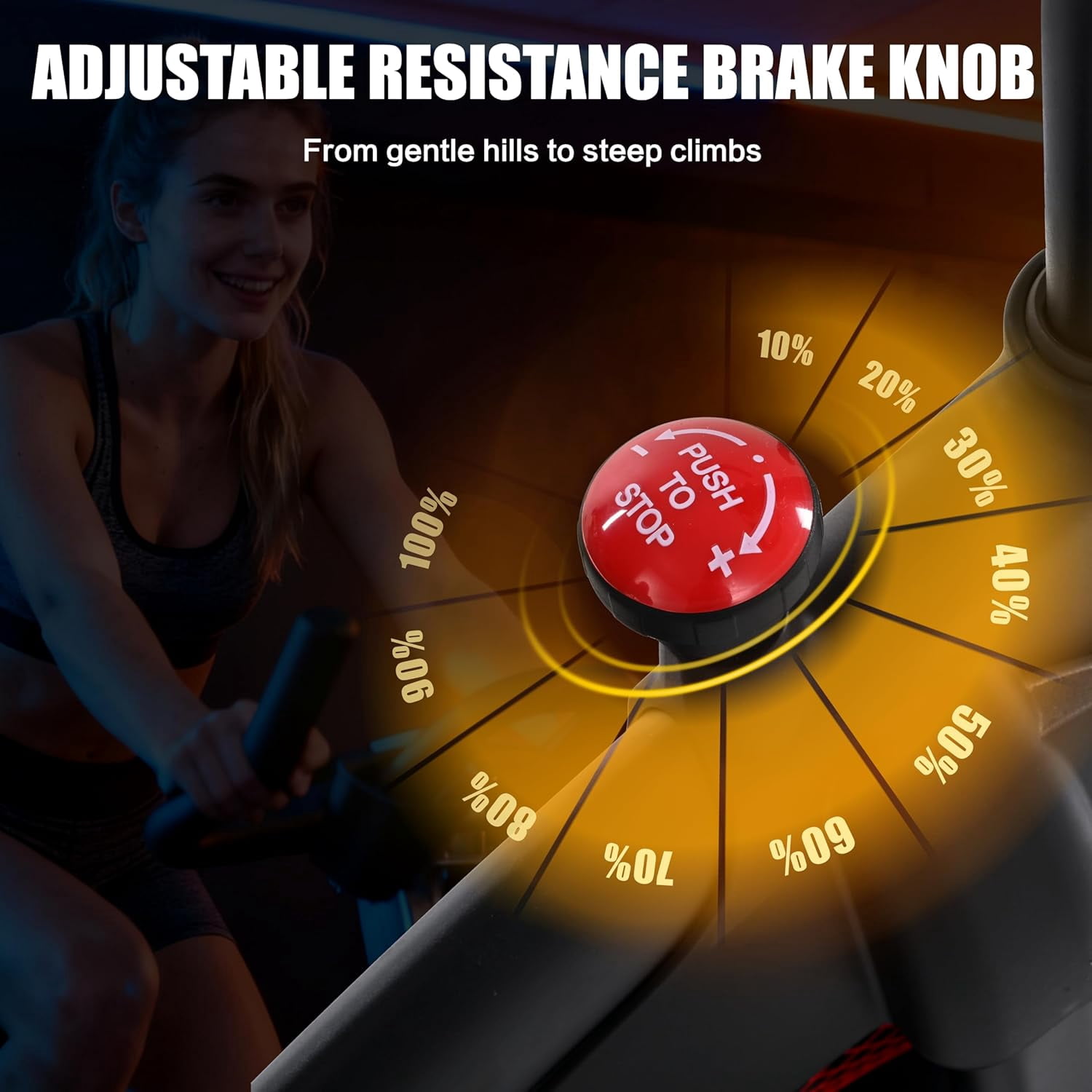 Exercise Bike Indoor Stationary Bike Cycling Bicycle for Home Gym 300 lbs Weight Capacity Adjustable Seat/Handlebar for Cardio Workout Office, Red