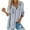 Gray, variant on IROINNID Womens Long Sleeve V-Neck Shirts Striped Roll Up Sleeve Button Down Blouses Tops With Pocket Loose Shirt,Green