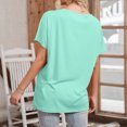 thumbnail image 5 of Xihbxyly Plus Size Blouses for Women, Womens Oversized Cold Shoulder Blouse Short Sleeve V Neck Tops Casual Summer Shirt Tops Soft Loose Tops, 5 of 7