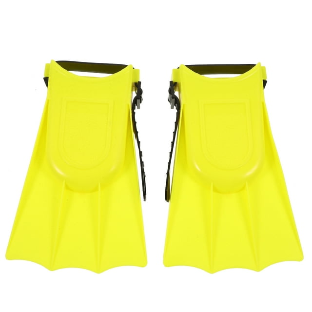 Yellow Snorkeling Fins for Diving Use Made of TPR and PP Moderate Softness for Comfortable Training