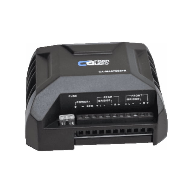 AMPLIFICADOR DE BOLSILLO 4 CANALES SERIE PRO CARBON AUDIO 13.8V 2 OHMS ESTEREO: 4X70 WRMS