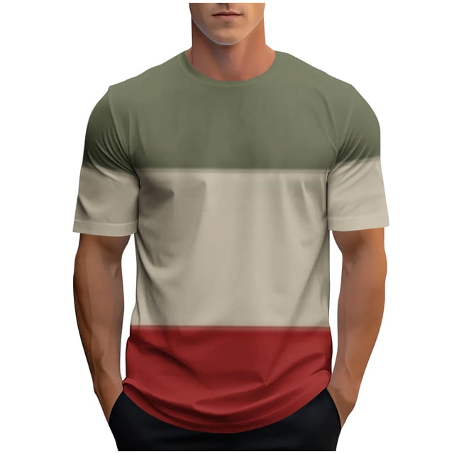 Plebaso T-Shirts pour Hommes à Manches Courtes Imprimés Col Rond Été Décontracté Ample