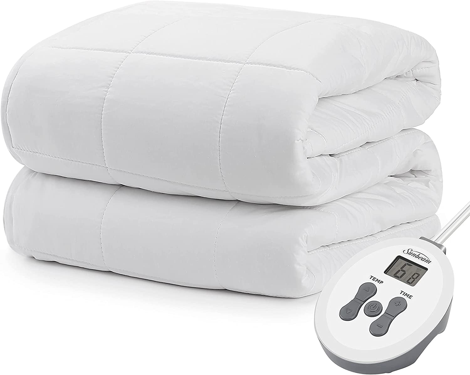 Sunbeam Premium Quilted Electric Heated Warming Mattress Pad (Queen)