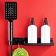 thumbnail image 3 of Estante de ducha, expositor de pared, estante colgante para baño, aseo, cocina o dormitorio. Negro, 3 of 9