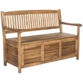 thumbnail image 4 of Safavieh Brisbane Indoor/Outdoor Modern Storage Bench, 4 of 8