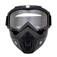 thumbnail image 1 of Motorcycle Goggles Mask, Detachable for Motocross Helmet Goggles use, Tactical Airsoft Goggles Mask: T815-25 Matt Black with Clear Lens, 1 of 3