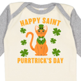 thumbnail image 4 of Inktastic St. Patrick's Day Happy Saint Purrtrick's Day Boys or Girls Long Sleeve Baby Bodysuit, 4 of 5