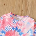 thumbnail image 5 of Tiijoy Toddler Girls Tie Dyed Outfits Long Sleeve Round Neck T-Shirt Pants Set for Kids, 5 of 8
