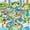 Green 14, variant on Manfei Cartoon Town Map Twin Duvet Cover,City Roads Twin Bedding,Gray,Colorful Gamepad reversible,2-Piece,1 Duvet Cover and 1 Pillowcase