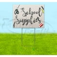 thumbnail image 1 of School Supplies (18" x 24") Yard Sign, Includes Metal Step Stake, 1 of 6