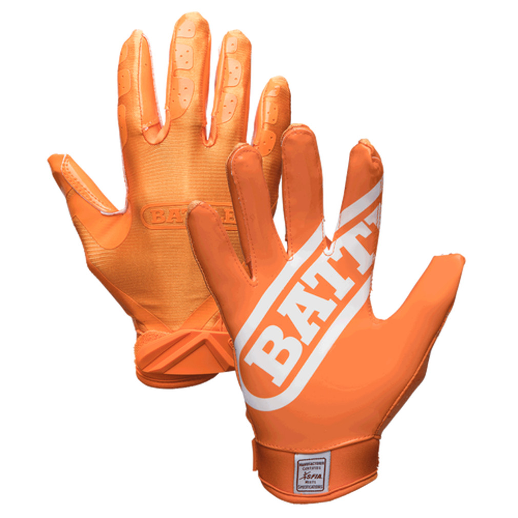 Battle Sports Science DoubleThreat UltraTack Football Gloves Blue//Blue