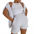 thumbnail image 2 of Diconna Women Solid Color Shorts, Adults Casual Style Pants with Slant Pockets, 2 of 4