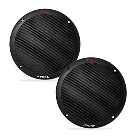 Pyle 6.5' Full Range - Pyle PLMR605B Dual 6.5'' Waterproof Marine Speakers, 2-Way Full Range Stereo Sound, 400 Watt, Black (Pair)