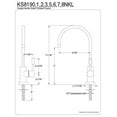 thumbnail image 2 of Kingston Brass KS8196NKL Robinet de Filtration d'Eau Froide à une Poignée Moderne - Nickel Poli, 2 of 3