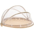 thumbnail image 1 of Bamboo Basket Food Woven Serving Tent Cover Tray Manual Container Dustpan Hand  Mesh Fruit Covered, 1 of 6