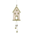 thumbnail image 2 of YIKA Christmas Wooden House Long Hanging Ornament Christmas Tree Window Display Holiday Decoration Hanging Ornament Christmas Decoration Pink, 2 of 6
