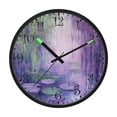 thumbnail image 2 of Voice Activated Clock with Glow Light 12 Inch Large Silent Wall Clock Battery Operated for Home Decor Water Lilies and Weeping Willows, 2 of 8