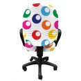 thumbnail image 3 of Colorful Office Chair Slipcover, Playing Pool Disc Shaped Circular Balls Stripes Game Geometric Hobby Graphic Art, Protective Stretch Decorative Fabric Cover, Standard Size, Multicolor, by Ambesonne, 3 of 5