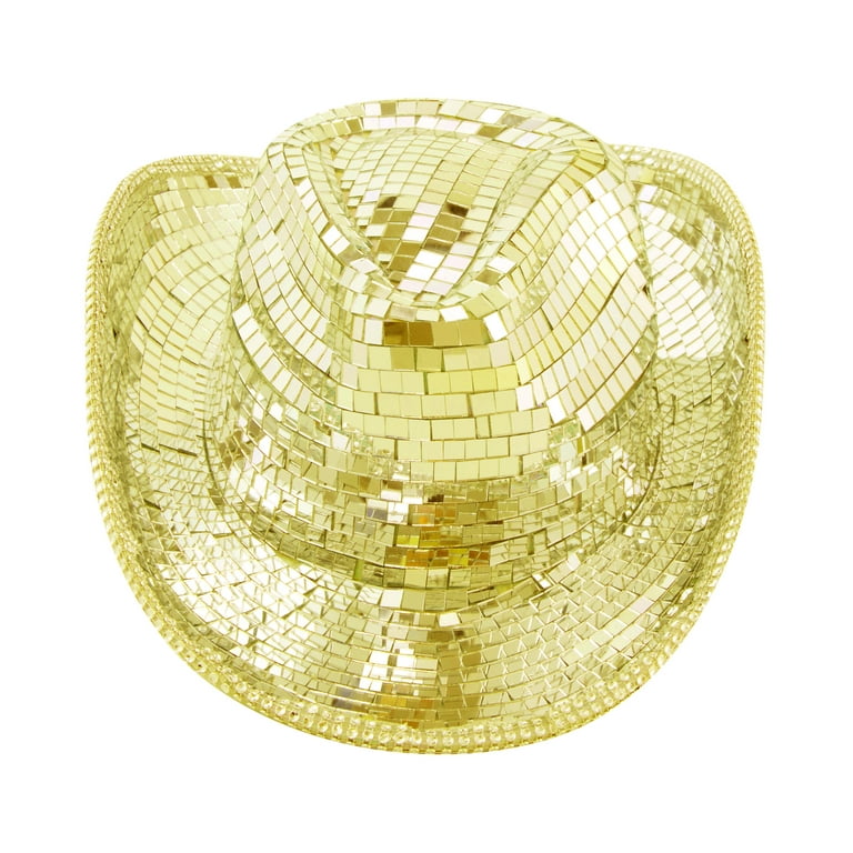 Mirror Disco Ball Adult Party Cowboy Hat Glitter Disco Hat Sequin