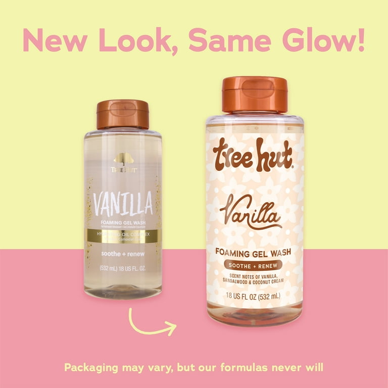 TBC cool gel ・wash foam・creamセット Tree Hut Vanilla Soothing Foaming Gel Body Wash, 18 fl oz