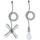 thumbnail image 1 of Cadena de tracción de una pieza con manija de tracción, cadena de bolas de extensión adicional con conectores, longitud total de cadena de tracción de 0,35 metros para luz de ventilador de techo, 1 of 5