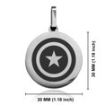 thumbnail image 2 of Stainless Steel Captain America Round Medallion Pendant Necklace, 2 of 3