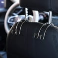 thumbnail image 3 of Ganchos para Auto Bling Perchas para Auto Organizador Asiento Reposacabezas Ganchos Fuertes y Duraderos Colgador para Asiento Trasero Almacenamiento Universal para SUV Camión Vehículo 2 Negro, 3 of 7