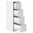 thumbnail image 4 of Garvee 4-Drawer File Cabinet with Lock, Heavy Duty Metal Filing Cabinet for Letter, Legal, A4 & F4 Documents, Vertical File Storage Cabinet for Home Office, White, 4 of 7