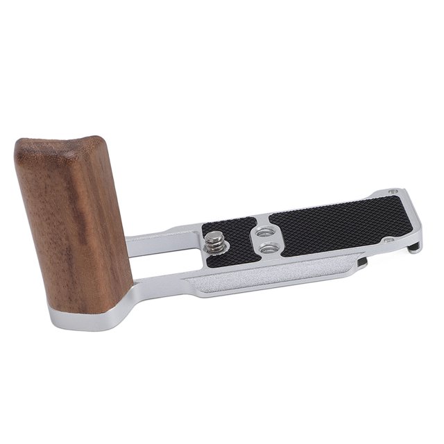 X M5 Handgrip - L Shape Grip with Quick Release Plate for Arca, Aluminum Alloy L Shape Side Handle with Wood Handle & Shutter Key, for X M5 Camera