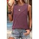 thumbnail image 3 of Camiseta Sin Mangas Informal de Cuello Redondo y Corte Holgado para Mujer, Color Rojo Vino XL, 3 of 8
