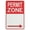 Warning Sign 5, variant on Permit Zone Right Outdoor Metal Sign - 8"x12" - For Business Workplace Office Home Delivery Garden Areas