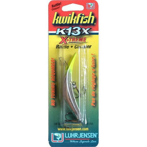Luhr Jensen K13 Rattlin' Kwikfish, Silver / Chartreuse