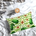 thumbnail image 5 of Honeii Avocado Green Striped Print Pillow Cases,Plush Throw Pillow Covers,Decorative Pillowcase for Sofa, Couch, Living Room-20"x30", 5 of 6