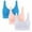 Blue, variant on CFLVAEK 3 Piece Sports Bras for Women High Support Seamless Yoga Gym Workout Bra Breathable Wireless Lift Up Sports Bra S