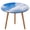 T-2, variant on Blue Sky White Cloud Scenery Natural Pattern Round Tablecloth Waterproof Elastic Table Clothes for Dining Table Cute Desk Decor Protector Cover