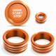 thumbnail image 1 of wonima02 Knob Cover Accessories for Toyota Tundra 2022-2025 & Sequoia 2023-2025, 5pcs Aluminum Alloy Trim Set (Orange, 14-inch Display Screen), 1 of 1