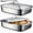 4Pcs, variant on 4-Piece Extra Large Heavy-Duty Thickened Stainless Steel Bakeware Set – 2 Oversized Rectangular Thick Baking & Fish Roasting Pans with 2 Matching Lids, Large Capacity Multi-Purpose Bake Trays