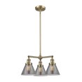 thumbnail image 1 of Innovations 3-LT Vintage LED Large Cone 22" Chandelier - Antique Brass - 207-AB-G43-LED, 1 of 1