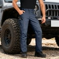 thumbnail image 3 of ENCCRWIN Men's Ripstop Tactical Cargo Pants, Water-Resistant, Multi-Pocket Design with Fleece Lining for Hiking, Camping, Fishing, and Construction Work,Navy XL, 3 of 9