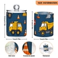 thumbnail image 3 of Yellow Truck Roadblock Cute Translucent Plastic Cans Storage Canisters with Lid Set of 2, 3 of 7