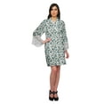 thumbnail image 4 of Moomaya Printed Bridesmaid Robes Short Bride Getting Ready Dress Loungewear, 4 of 6