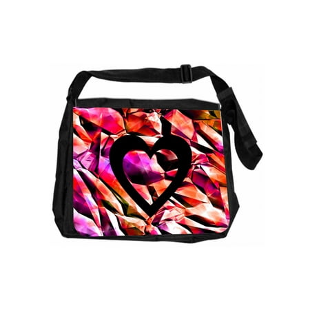 School Backpack Diamond Heart Kids Messenger Bag for School
