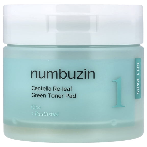 Numbuzin No.1 Centella Re-Leaf Green Toner Pad, 70 Pads, 6.42 fl oz (190 ml)